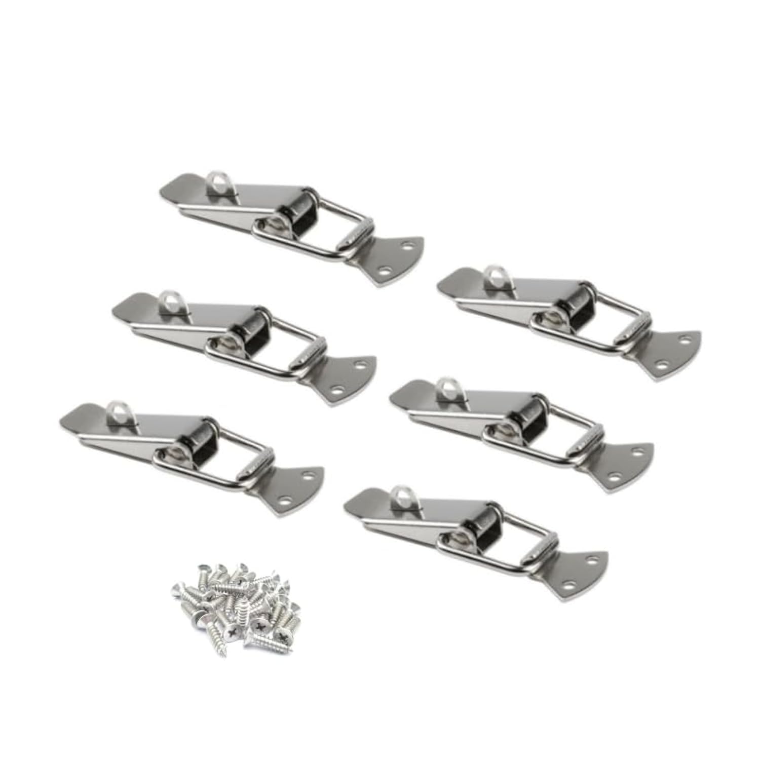 Fermoir loquet à bascule en acier inoxydable, laiton argenté haute résistance pour coffret