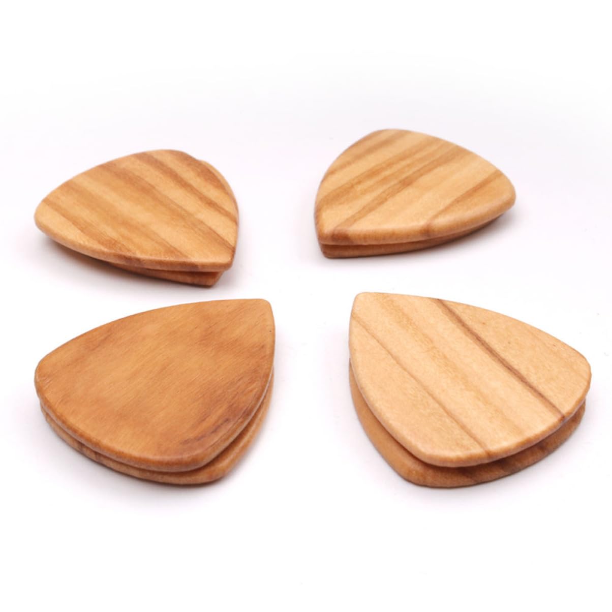 Abaodam 12stücke Olivenholz Plektren Für Gitarre Und Ukulele Ergonomische Tragbare Gitarren-picks Echtem Geeignet Für Folk Gitarre Klare Und Kräftige Klangqualität