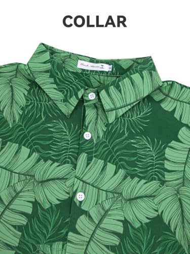 Image of Yoimira Hawaiian Shirts for Men, Print Mens Casual Short Sleeve Button Down Shirts Floral Aloha Beach Shirt