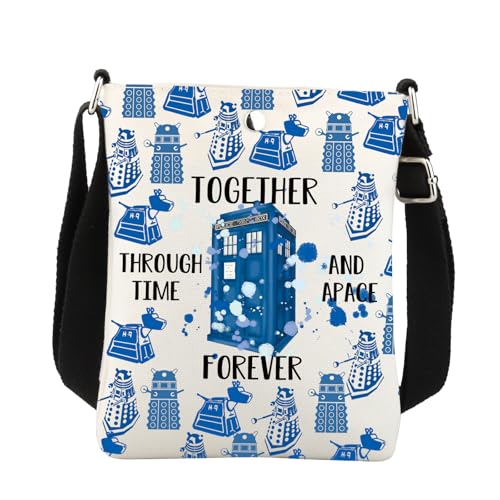Doctor Crossbody Bag Doctor Movie Fans Gift Doctor TV Show Gifts Police Box Gift Together Forever Through Time And Space Handbag