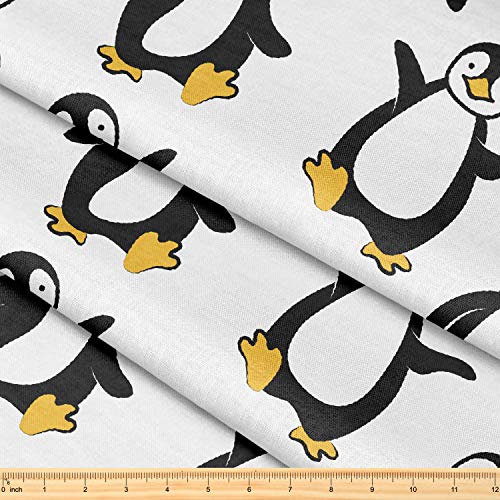 Premium Cute Baby Penguins Fabric by the Yard - 58" x 1 Yard Soft Polyester for Sewing, Quilting, Crafts, and Home Décor
