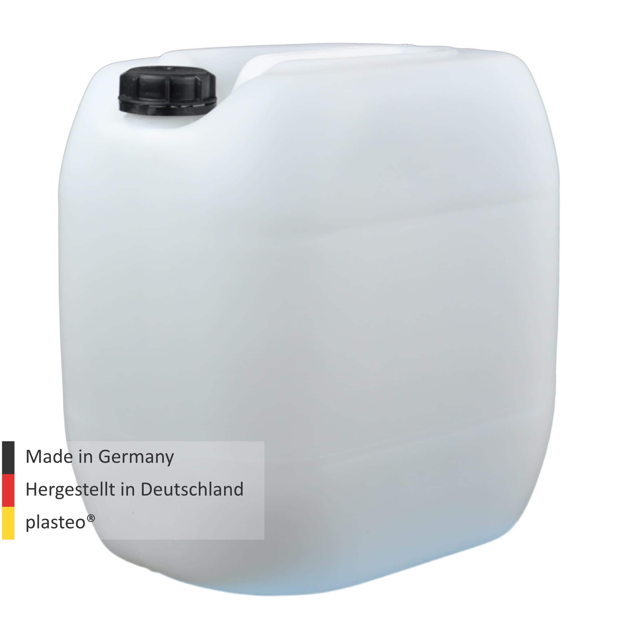 plasteo 6er Set: 30-Liter Wasserkanister, Getränkekanister Natur mit Hahn, Lebensmittelecht, Robust