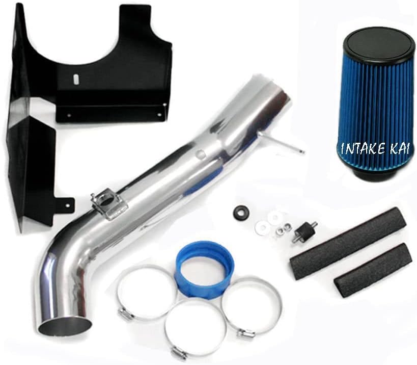IINTAKEKAI Performance Air Intake (Compatible with 2001-2004 CHEVROLET CHEVY SILVERADO 2500HD 2500 HD / 3500 6.6L V8 TURBO / 2001 2002 2003 2004 GMC SIERRA 2500HD / 3500 6.6L V8 TURBO MODELS) (BLACK)