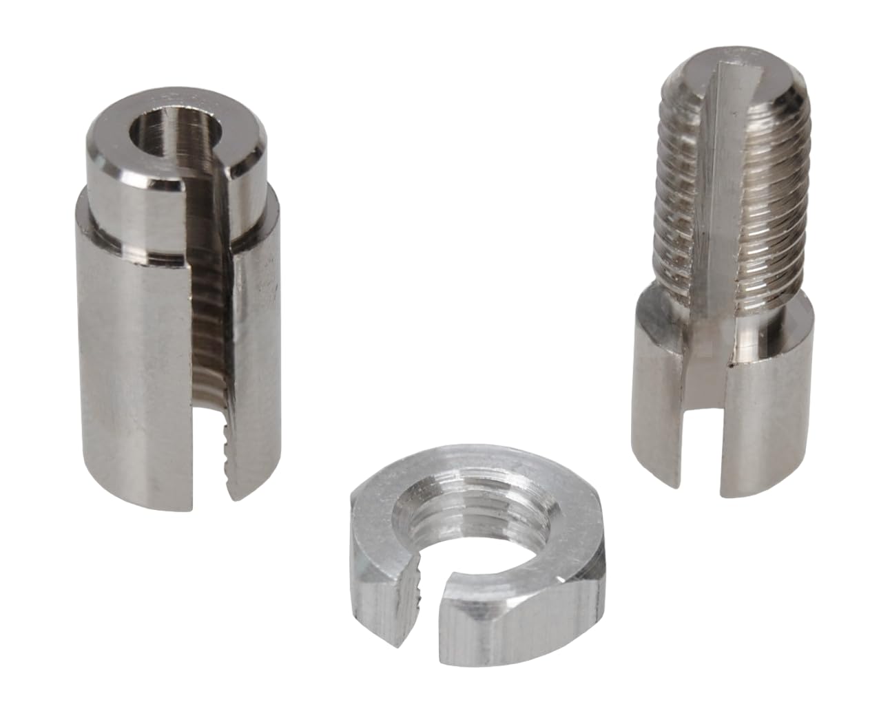 Old school BMX bicycle inline end button adjuster for 1st gen Odyssey gyro, Silver