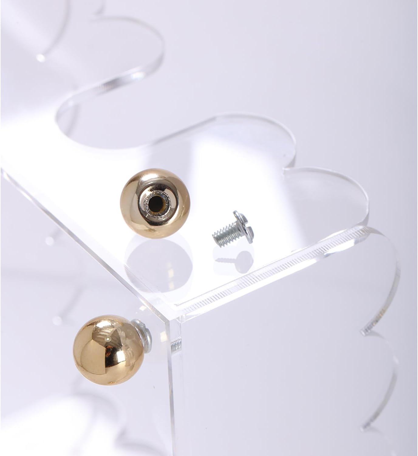 Acrylic Napkin Holder for Bathroom 9"x5" Guest Towel Holder for Bathroom Clear Bathroom Disposable Hand Towel Holder with Gold Feet- Rectangular