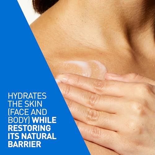 CeraVe Moisturizing Lotion, Daily Lightweight Face & Body Moisturizer with Hyaluronic Acid & Ceramides, Suitable for Dry & Sensitive Skin, Fragrance-Free, Non-Comedogenic & Allergy Tested, 473 mL - Image 5