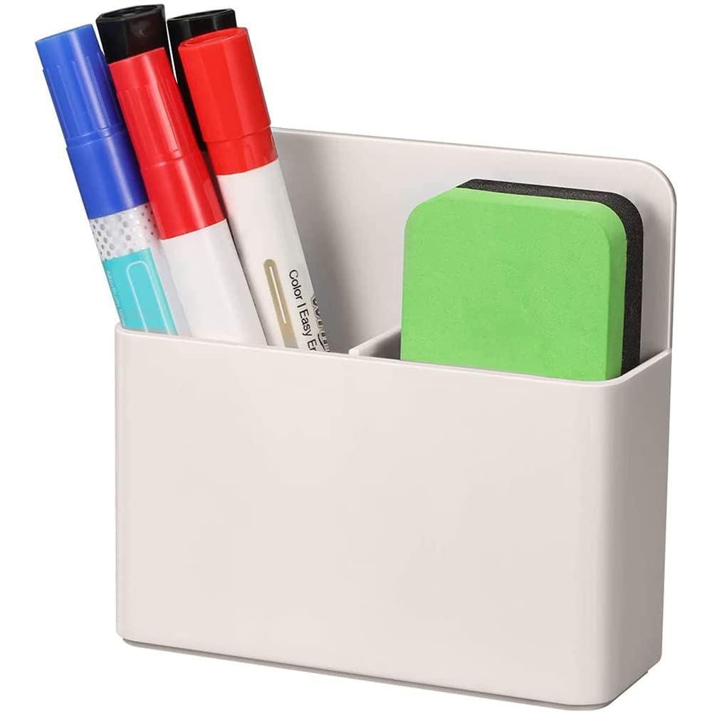 TurtleGrip Magnetic Holder (White, Pack of 1) Holder for Whiteboard, Magnet Pencil Cup Storage Organizer for School, Metal Cabinets Office, Home, Fridge, and Lockers.-image-20