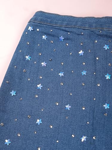 Image of KiddoPanti Girls Denim Over Lap Shorts