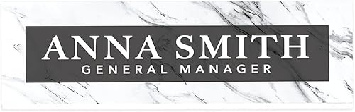 Andaz Press Placa de nombre para escritorio de oficina, diseño de mármol, placa de nombre personalizada de acrílico personalizada para el hogar, disponible en Yaxa Mexico