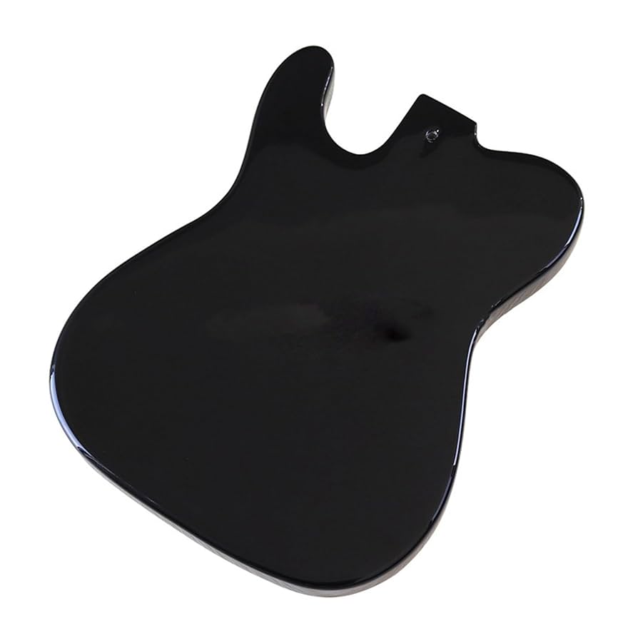 Amazon | ギター DIY エレキギターボディ黒ギターボディ明るい