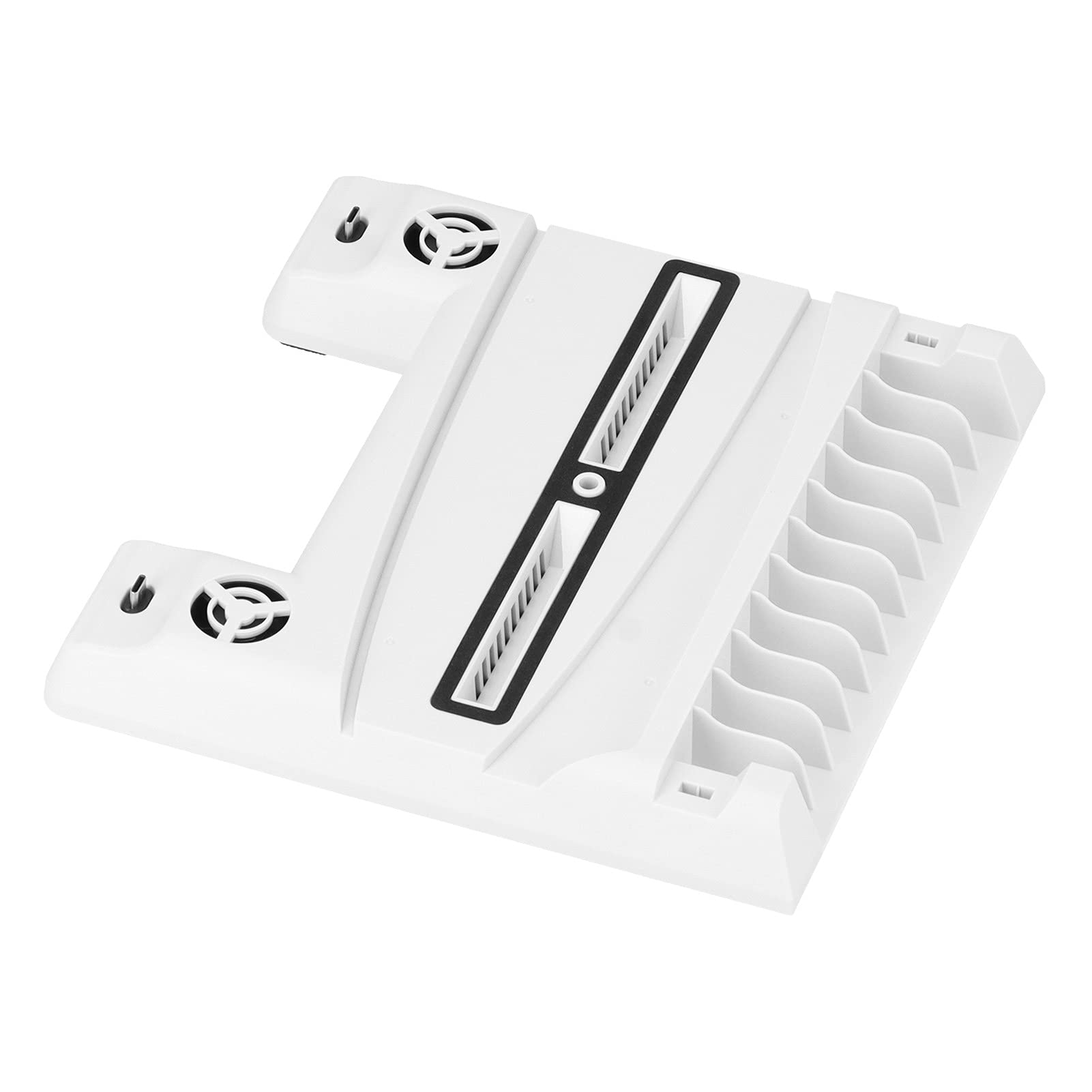 Supporto di Raffreddamento Base per Console di Gioco Torre di Archiviazione Dischi Doppio Controller Dock di Ricarica Hub USB 2 Ventole di Raffreddamento 11 Slot di Gio