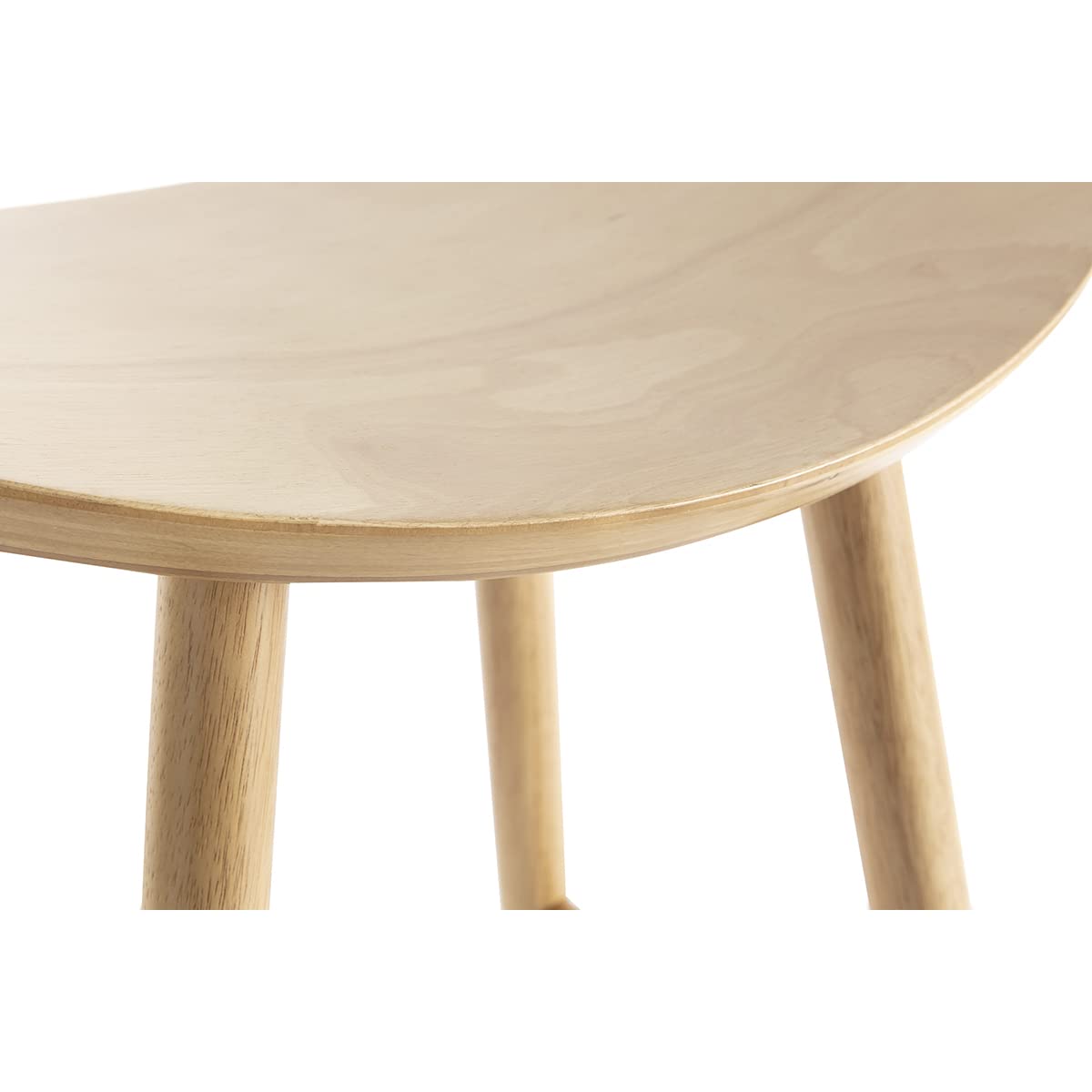 Miliboo Taburete de bar de diseño de madera ligera 65 cm DEMORY