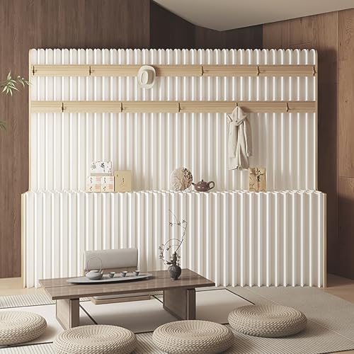 �p�[�e�[�V���� �����̊Ԏd�؂� �՗� �t�b�N�ƃn���K�[�t���d�؂�p�l���A���� �d�؂� �܂肽���݃p�[�e�[�V���� room divider ������ �ډB�� ���� ������� ��? �g�ݗ��ĊȒP(White,160x43x180cm)