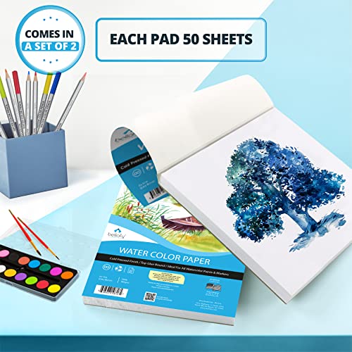 Bellofy 2X Watercolor Paper Pad 100 Sheets | Watercolor Paper 9x12 In | Watercolor Paper Kids, Artists & Beginners Love | Watercolor Paper For Watercoloring Techniques | A Gift - Watercolor Sketchbook - Image 5