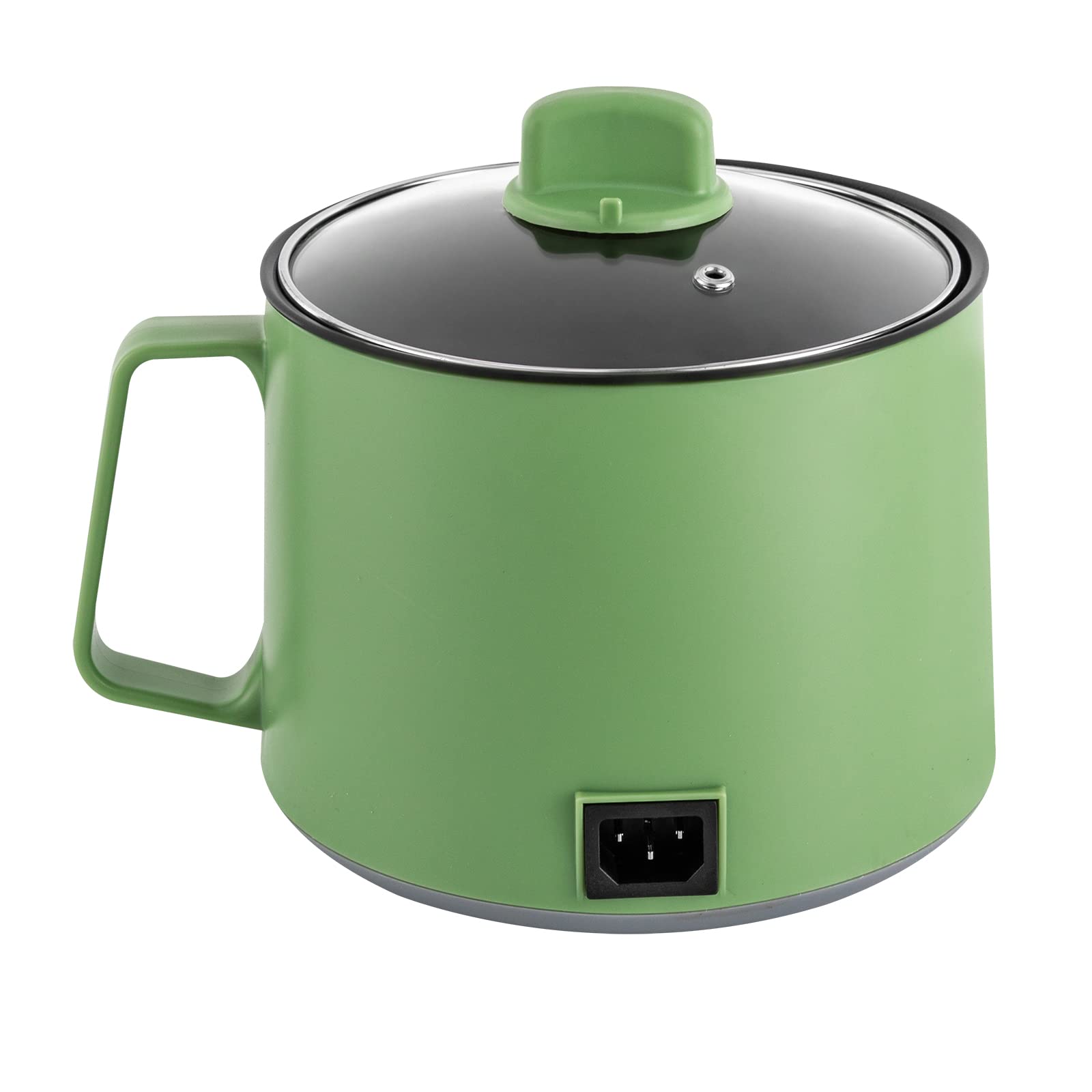 Pentola elettrica 1,7 l, mini Hot Pot Multi potenza 300 W, 600 W, in acciaio inox, antiaderente, per dormitorio, ufficio, viaggio, campeggio, 17 x 17 x 25 cm