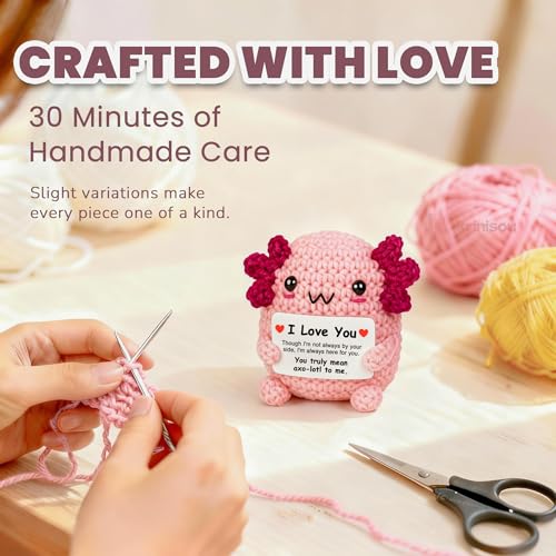 Krinisou I Love You Gifts for Girlfriend Boyfriend, Long Distance Relationship Axolotl Gifts, Small Cute Romantic Anniversary Birthday Valentine’s Day Presents for Couple — view 5