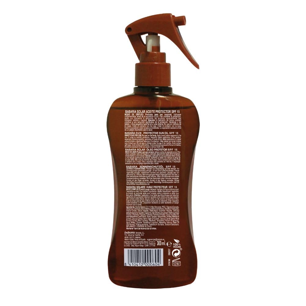 Babaria Pistola Aceite Protector Solar Coco Spf50, 200 Mililitros