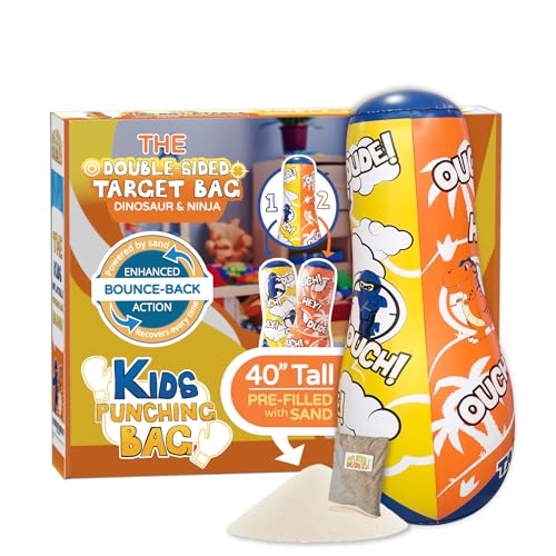 Image of INFLATABLE DUDES Target Bags -Kids Punching Bag | Already Filled with Sand| Bop Bag | Premium Inflatable Toy | Punching Bag for Kids | Enhanced Bounce-Back Action! | Indoor Outdoor -Party Games