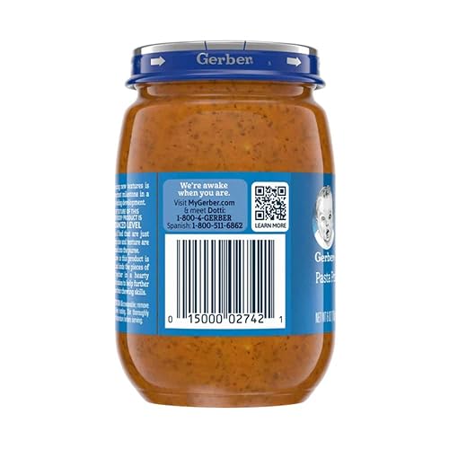 Miniatura 5 de Gerber Mealtime for Baby 3rd Foods Tarro de comida para bebés, comida para bebés sin OMG para gateadores (Pasta Primavera)