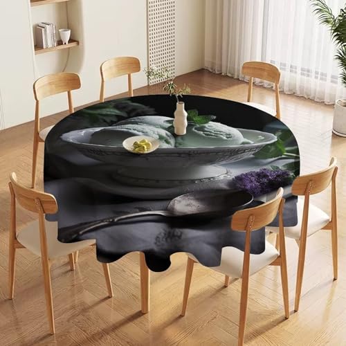 Nappe de table ronde pour terrasse et repas de mariage - 4
