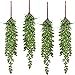 Meiliy 4pcs Artificial Succulent Plants Hanging Succulent Plants Faux Succulents Unpotted Branch String of Pearls Plant for Home Kitchen Office Wedding Garden Craft Art Decor
