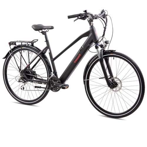 TRETWERK 28 Zoll E-Bike Seville 5.0 schwarz- Trekkingbike Damenfahrrad mit...