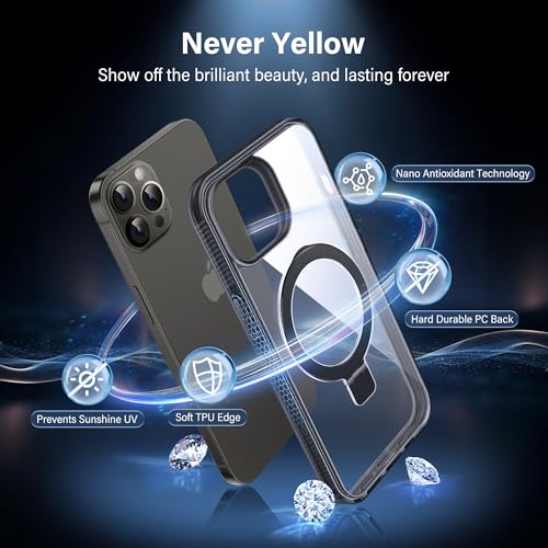 Coque iPhone 13 Pro Max antichoc qui ne jaunit pas avec support aimanté