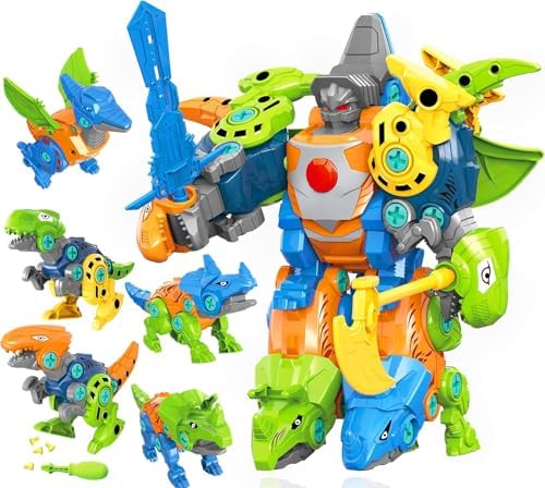 Brinquedo de Montar Dinossauro Robô 5 em 1 Infantil – Dinossauro ...