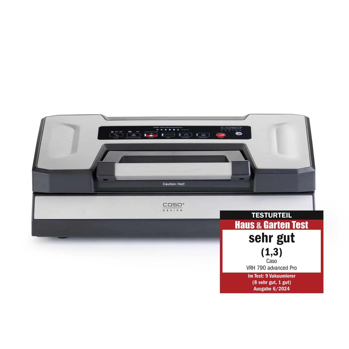 CASO VRH 790 Advanced Pro - Test Rating Very Good, up to 200 Vacuum Processes Non-Stop, with Patented Casotek Liquid Function, Double Weld, Includes Vacuum Bag