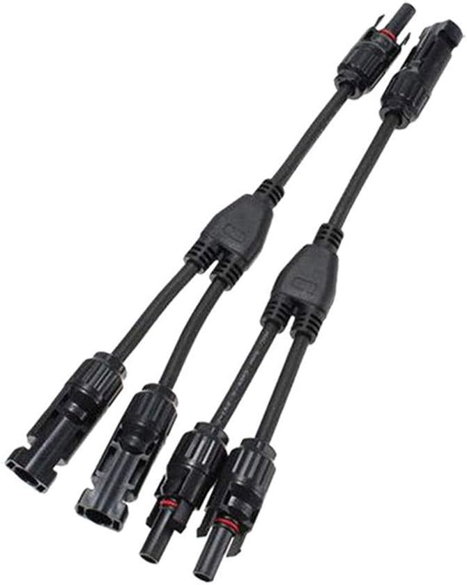 Solar connector Y branch parallel adapter Solar panel cable Photovoltaic plug distributor