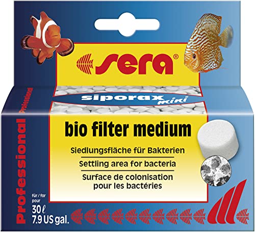 sera siporax mini Professional 35 g | biologisches Filtermedium für Nano- und Kleinaquarien bis 100 l | hochporöses Sinterglas mit 3D-Porenstruktur | für stabile Wasserwerte
