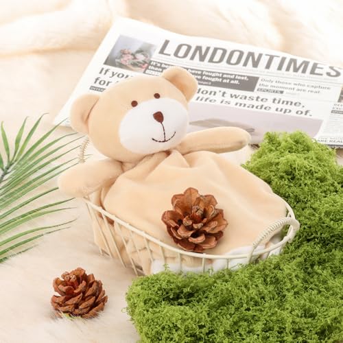 Apricot Lamb Luxury Snuggle Plush Teddy Bear Infant Stuffed Animals Security Blanket Nursery Character Blanket (Yellow Teddy Bear, 14 Inches) - Image 4