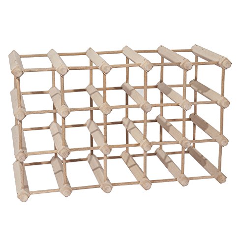 Aranaz 7001 - Botellero Madera Haya, 20 botellas, 55.5x 27.5x 34 cm