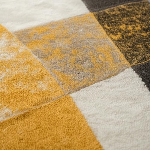 Image of Carpet for Hallway, Kitchen, and Modern Interiors, Cozy Shag Runner for Living Room, Entryway & Office Decor Size 1.5x3 feet Yellow Mix