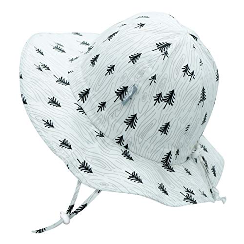 JAN & JUL Kids Foldable Summer Sun-Hat 50 UPF, Drawstring Adjustable, Stay-on Chin Strap (2-5 Years, Trees)