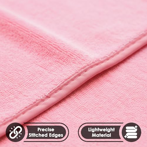 Image of Story@Home Towel for Kids with Hood | 300 GSM (80 X 80CM) Quick Dry Kids Towel | Soft Lightweight Baby Wrap for Beach |Pool Towel for Boys & Girls |Kids Microfiber Towels for Bath - Pink - Bunny