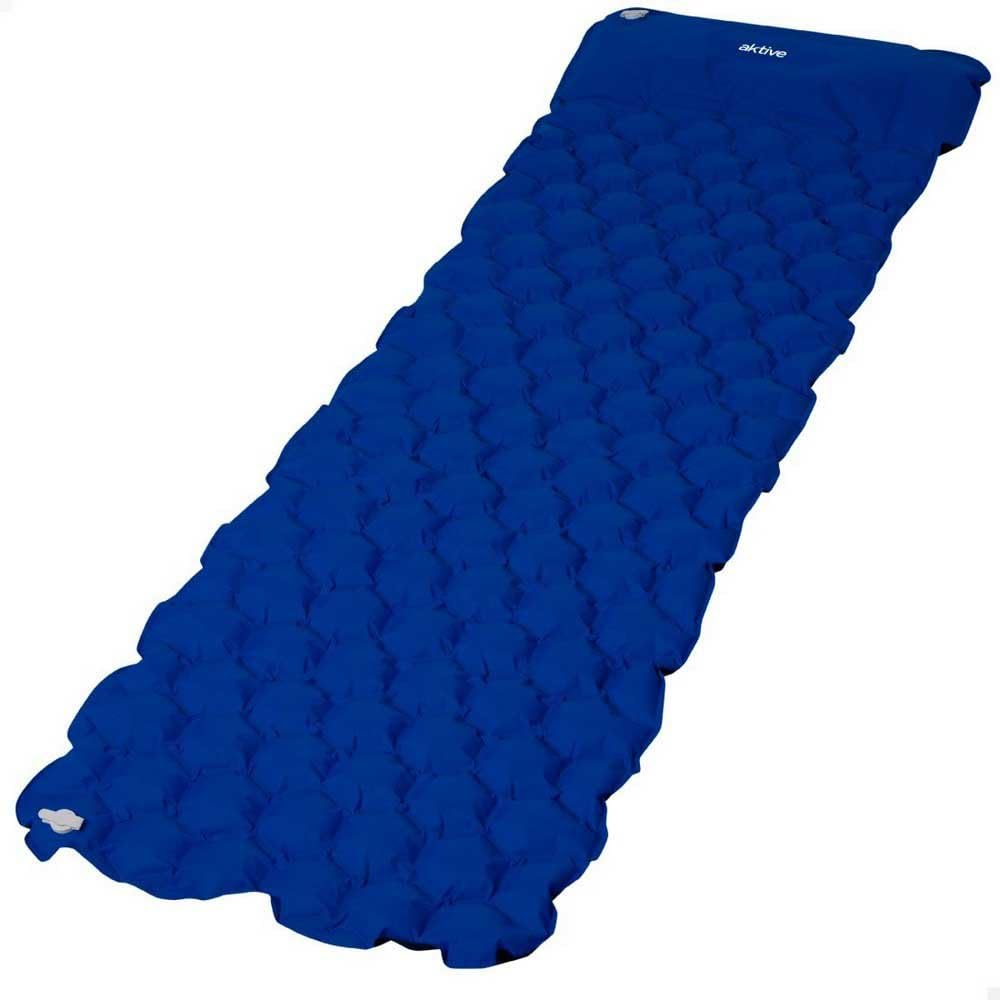 Matelas gonflable pliable 185x57 cm bleu AKTIVE matelas camping léger