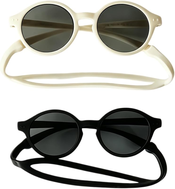 Óculos de sol infantis FBHLZ com lentes polarizadas UV400 e faixa de cabeça em TPEE, para bebês de 0 a 12 meses