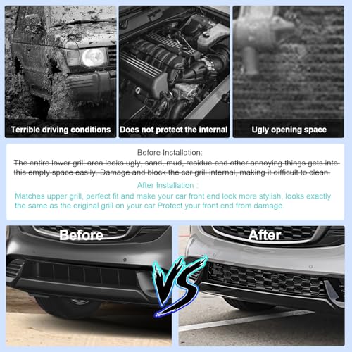 Image of CDEFG 2Pcs for 2026 Mazda CX-5 Front Grill Mesh Inserts Trims | Front Bottom Grille Guard for 2026 Mazda CX5 Car Exterior Accessories ABS Material 2026 Mazda CX 5 Accessories