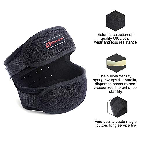 Andoer Cinta de apoio de joelho para corrida protetor de perna patela acolchoados esportivos ao ar l