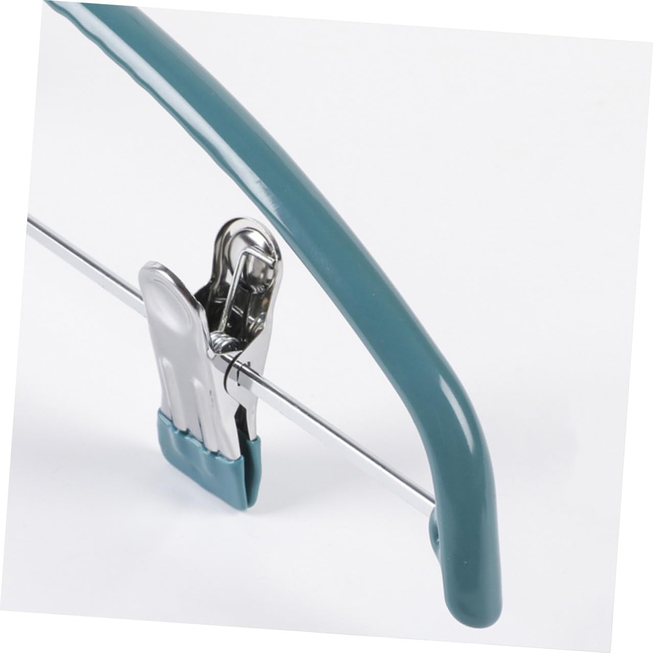 Kleiderbügel für Erwachsene PVC Halbkreisförmig mit Clips Grün