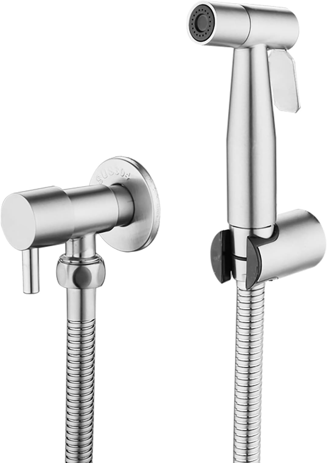 LOSCHEN Stainless Steel Bidet Sprayer kit for Toilet,Hand Held Sprayer Shattaf Toilet Attachment for Pet Bath/Personal Hygiene/Bathroom/Closestool, Easy to Install