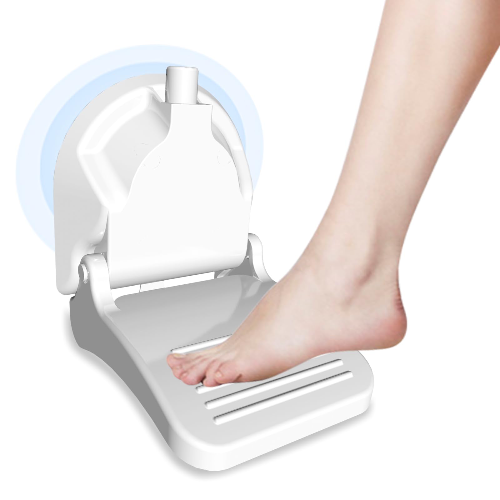 Repose Pieds de Douche à Ventouse, Support de Repose-Pieds de Salle de Bain sans Perçage Repose-Douche, Repose-Pédicure Antidérapant Puissante Aide Au Rasage et au Bain