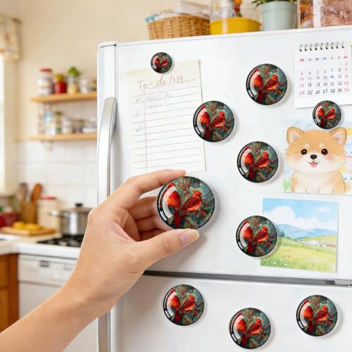 Imanes decorativos para refrigerador, 2 unidades redondos 1.97 in miniatura 3