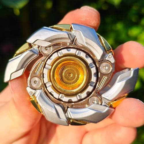 Image of T-Conceal EDC Sliders Fidget Open Armor Spinning Top Fidget Toys Stress Relief for Adults Metal Magnetic (Silver Gold)