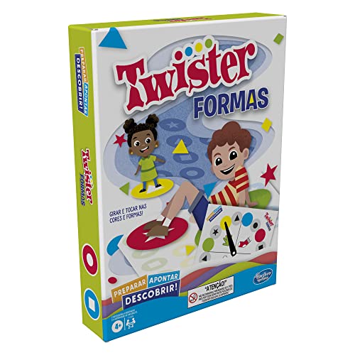 Hasbro Gaming Jogo Twister Formas e Cores com Tapete de Atividades - Ready Set Discover Twister Shap