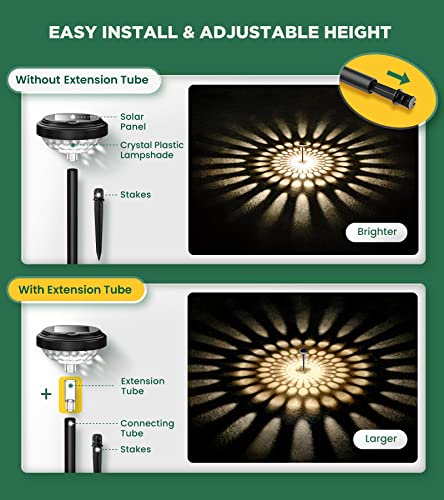 Hnes Ultra Bright Color Changing Solar Pathway Lights, Ip67 Waterproof Solar Outdoor Lights, Auto On/Off Solar Garden Lights, Dusk To Dawn Up To 16 Hrs (Warm White+Color Changing, 6 Pack) #TOP5