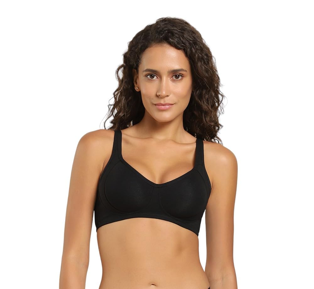 Van Heusen Women’s Side Shaper Cotton Bra | Hi Coverage | Wireless | Non‑Padded | Side Support | Breathable | Fabric Straps | High Support | Style 11014