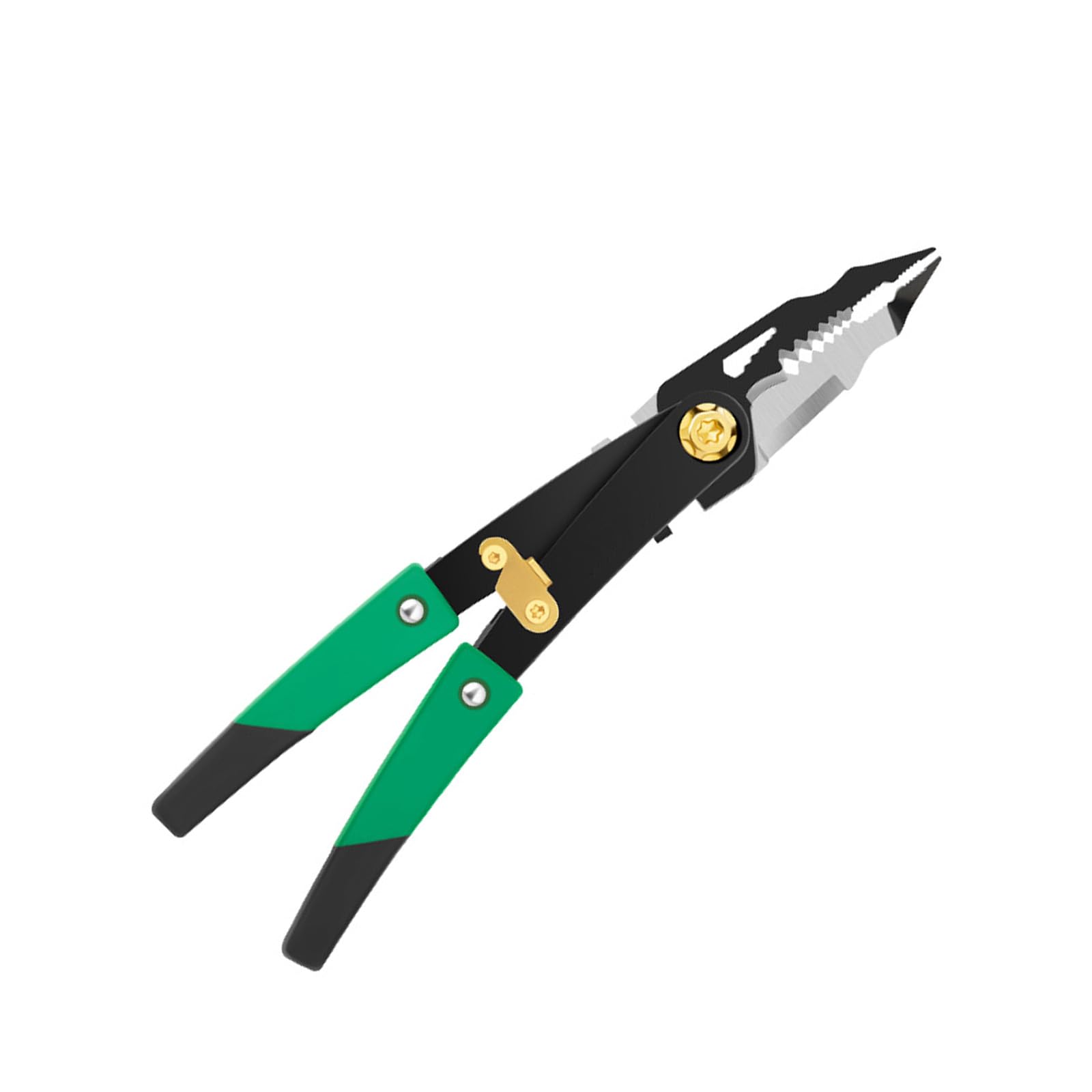 Buxuaaaa Wire Stripper And Tin Cutter Tool, Sturdy Carbon Steel Ergonomic Handle With Mechanism Double Head Wire Stripper And Tin Snips