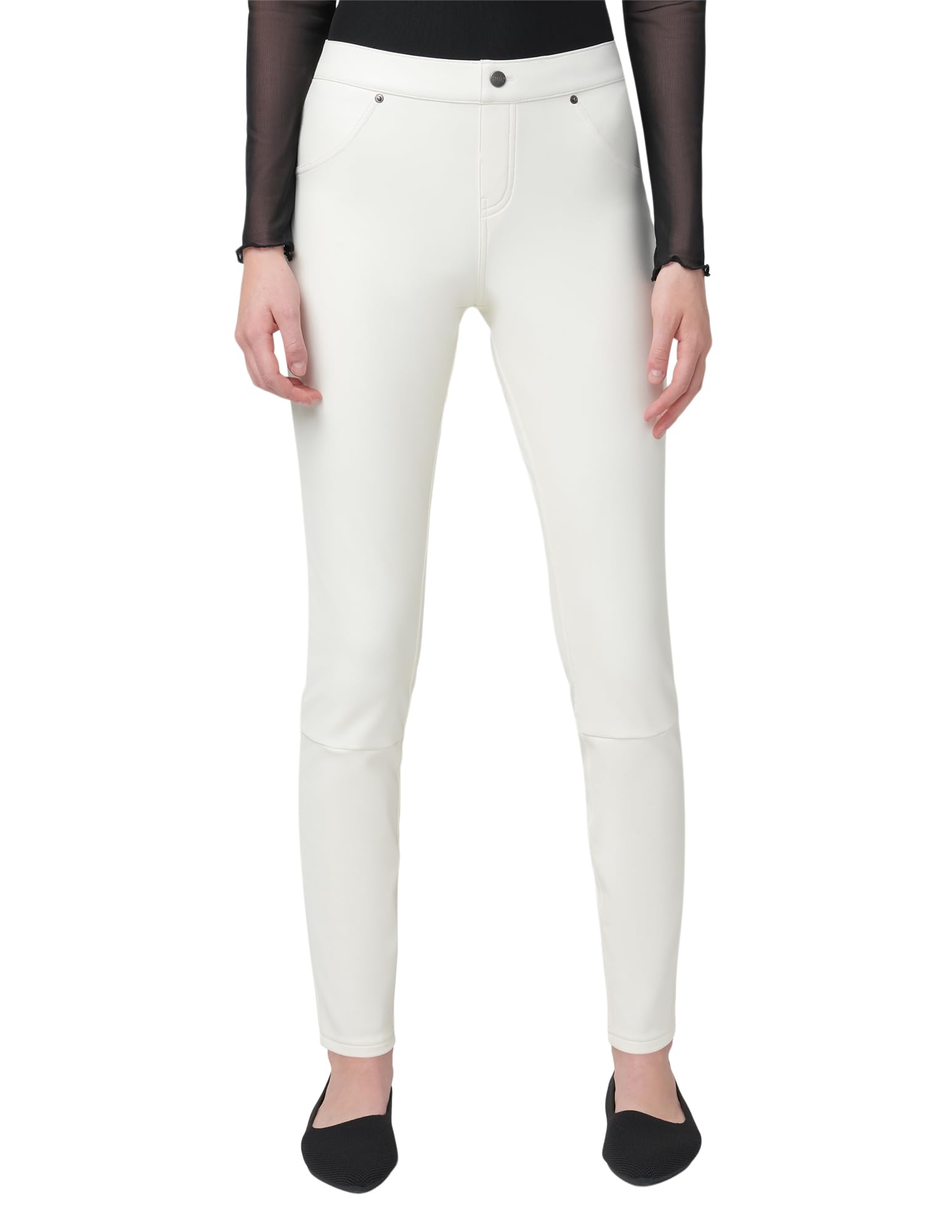 HUE Womens Faux Leather Leggings